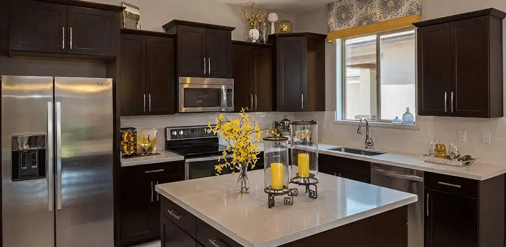 Cabinet painting results with freshly painted kitchen cabinets in Buffalo, NY