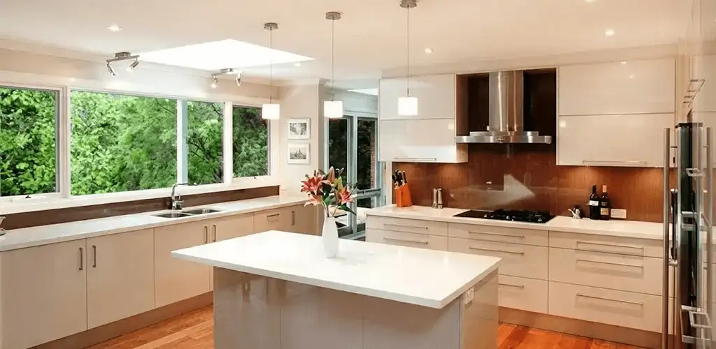 Kitchen cabinet refacing and remodel results in a modern kitchen in Buffalo, NY