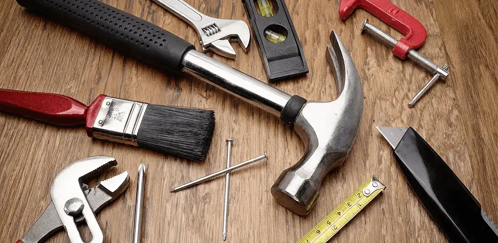 Handyman tools laid out for home repair and maintenance work in Buffalo, NY