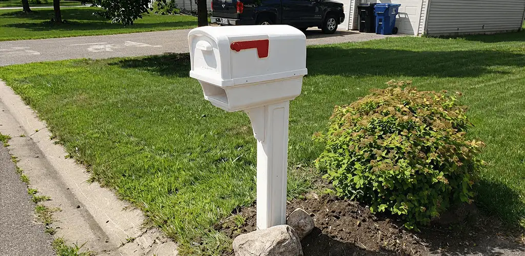 Mailbox installation for a residential curbside mailbox in Buffalo, NY