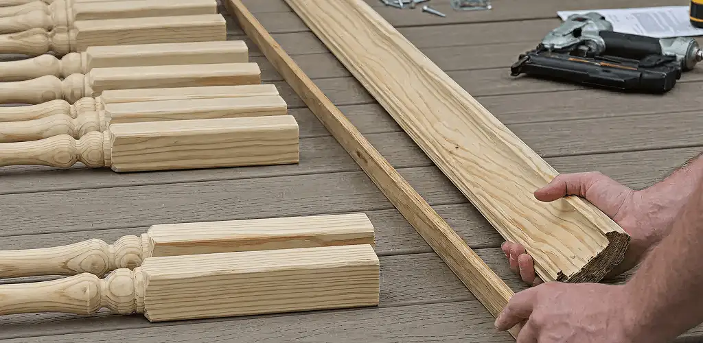 Handrail installation materials and wood components for stair rail work in Buffalo, NY